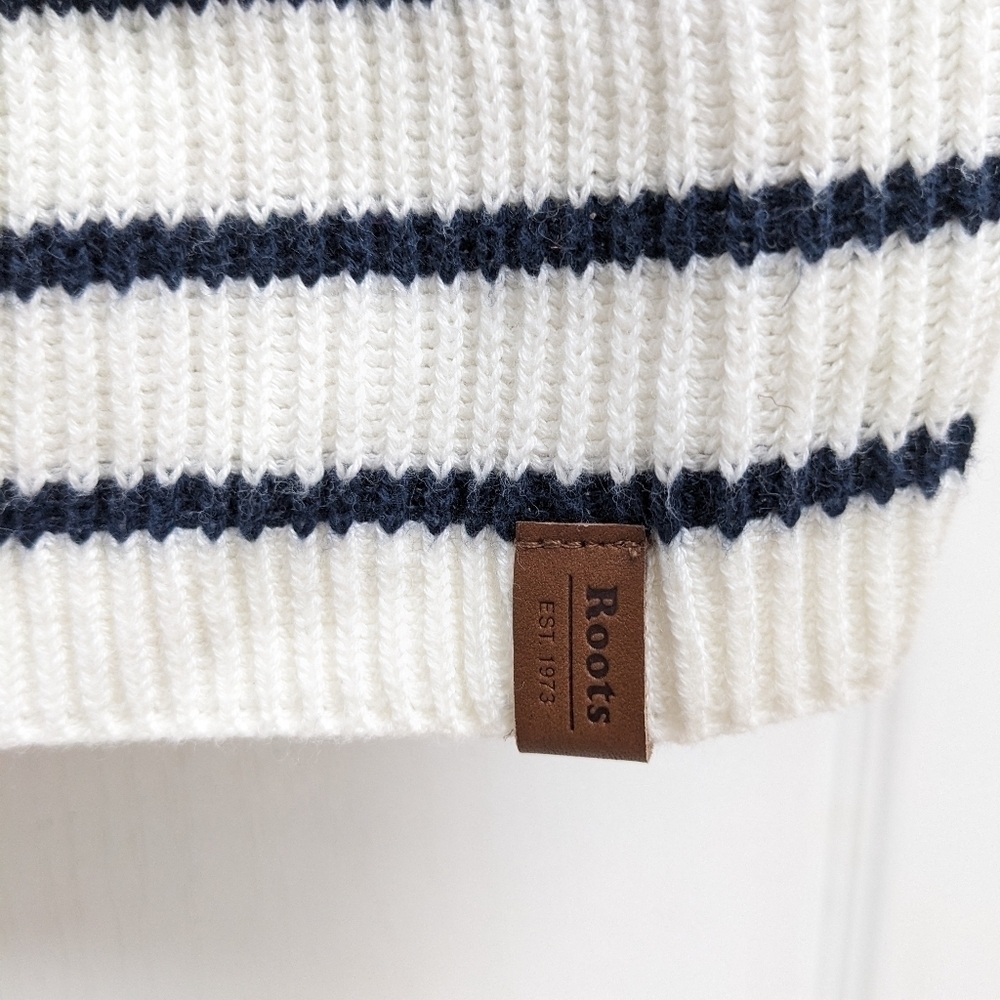Roots women's stripe open front cardigan size S - Picture 6 of 13